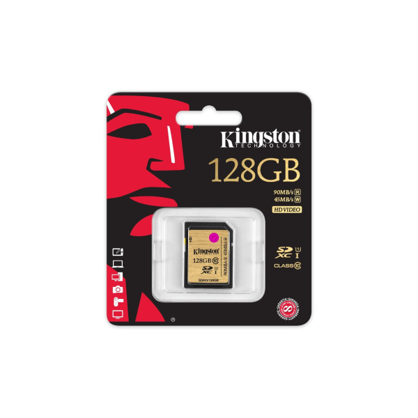 Карта пам'яті Kingston Ultimate SDXC 128GB Class10 UHS-I 90MB/s